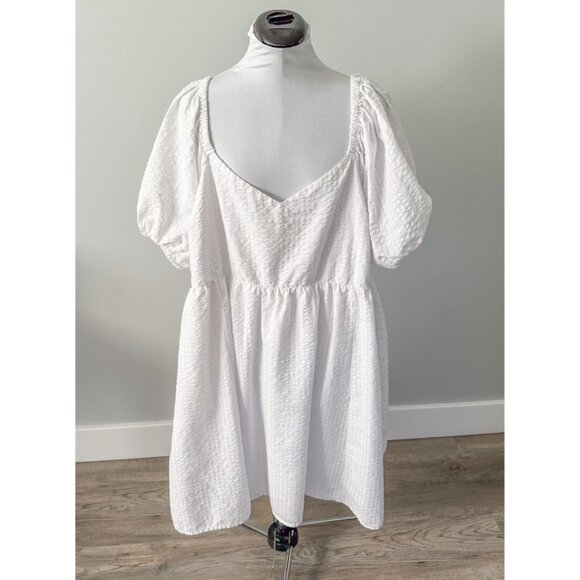 Old Navy Fit & Flare Puff-Sleeve Seersucker All-Day Mini Dress - Picture 5 of 12